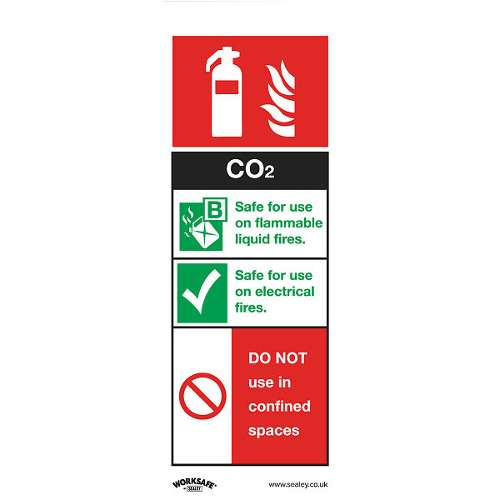 Safe Conditions Safety Sign - CO2 Fire Extinguisher - Rigid Plastic ...