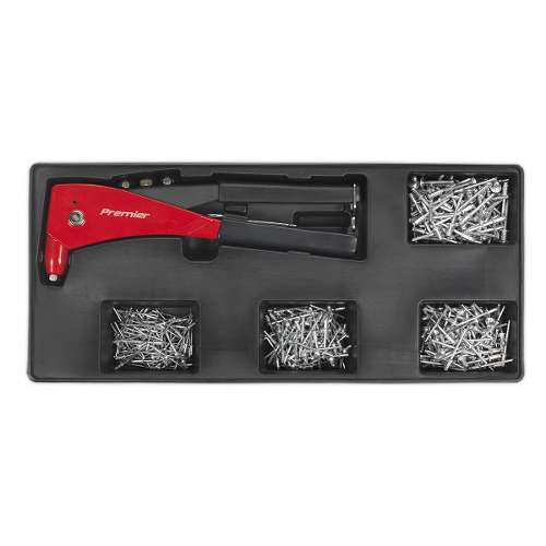 Tool Tray with Riveter & 400 Assorted Rivet Set