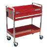 Trolley 2-Level Heavy-Duty with Lockable Drawer