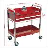 Trolley 2-Level Heavy-Duty with Lockable Drawer