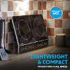 Baridi Portable Induction Hob: Two Zone Cooktop with 13A Plug, 2800W, 10 Power Settings, Touch Controls, 3-Hour Timer Function, Child Safety Lock, Black