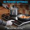Baridi Portable Induction Hob: Two Zone Cooktop with 13A Plug, 2800W, 10 Power Settings, Touch Controls, 3-Hour Timer Function, Child Safety Lock, Black