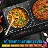 Baridi Portable Induction Hob: Two Zone Cooktop with 13A Plug, 2800W, 10 Power Settings, Touch Controls, 3-Hour Timer Function, Child Safety Lock, Black