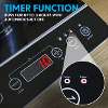 Baridi Portable Induction Hob: Two Zone Cooktop with 13A Plug, 2800W, 10 Power Settings, Touch Controls, 3-Hour Timer Function, Child Safety Lock, Black