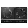Baridi Portable Induction Hob: Two Zone Cooktop with 13A Plug, 2800W, 10 Power Settings, Touch Controls, 3-Hour Timer Function, Child Safety Lock, Black