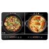 Baridi Portable Induction Hob: Two Zone Cooktop with 13A Plug, 2800W, 10 Power Settings, Touch Controls, 3-Hour Timer Function, Child Safety Lock, Black